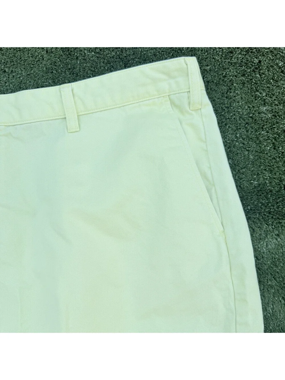 Nautica The Deck Short Mens 42 Yellow Chino Shorts Classic Fit Cotton 8” Inseam